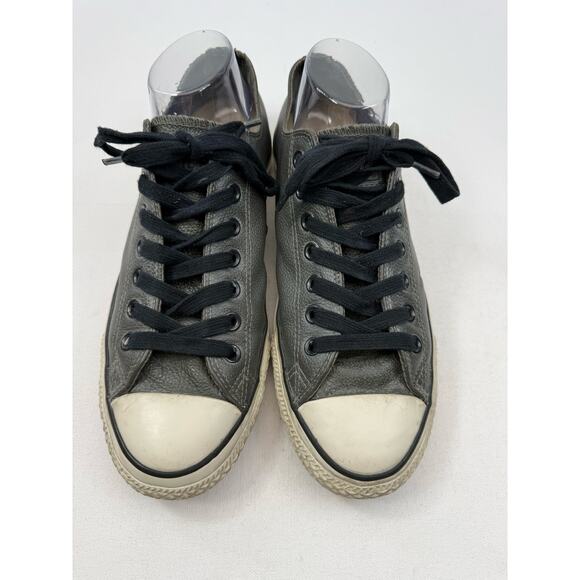 Converse x John Varvatos Gray Leather Low Top Sneakers Unisex M 8.5 Wm 10.5